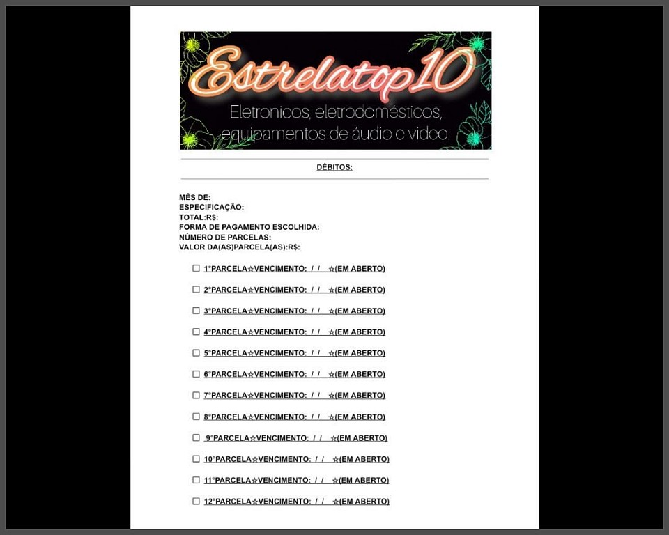 Detalhamento de despesas.